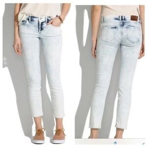 Madewell Light Storm Acid Wash Jeans Cropped Women's Size 26